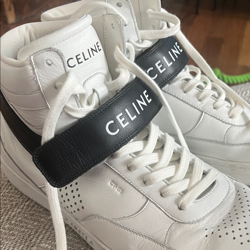 Celine CT-03 HIGH SNEAKER WITH VELCRO in CALFSKIN - Picture 6 of 7